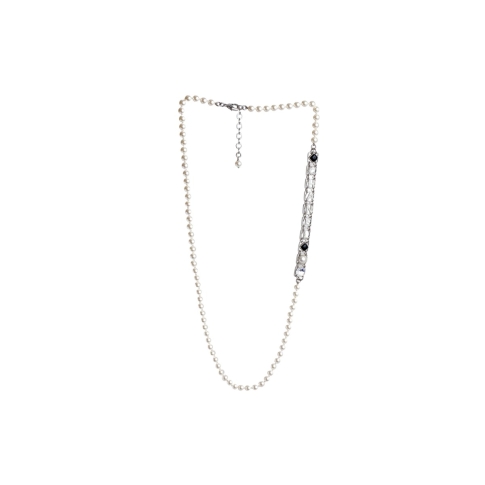 Pearl & Resin Necklace 2021 with Faux Diamond Lettering at the best price