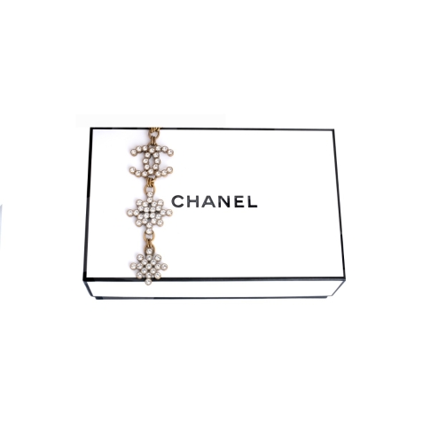 Chanel Drop Pearl Airplane Necklace Metal with Resin and Faux