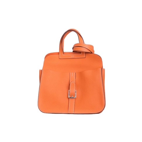 Hermès Orange Clemence Leather Halzan 31 at the best price