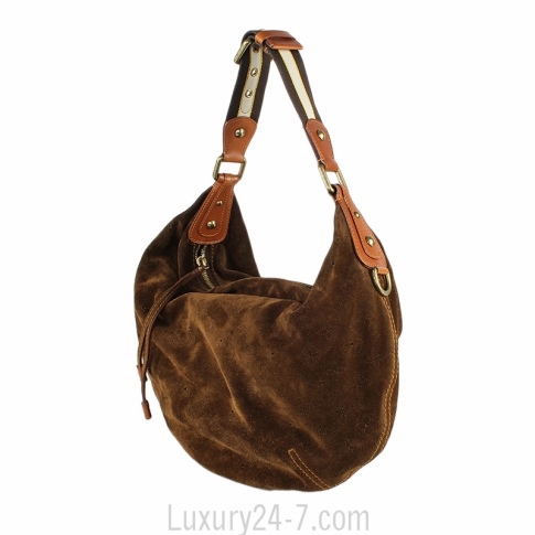 Like New/Pristine condition Louis Vuitton Onatah Brown Suede bag