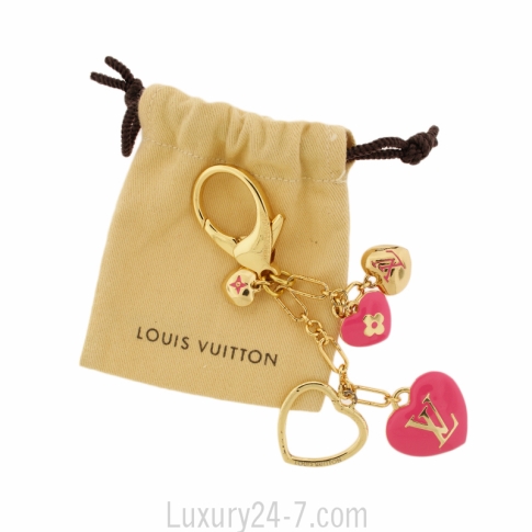 Louis Vuitton Heart Shaped Charm Coin Purse Small Bag Charm Key