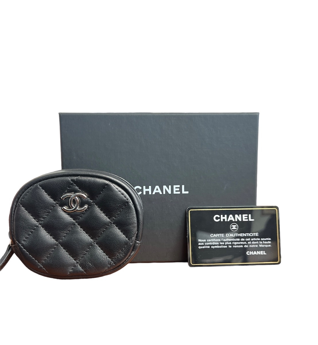 CHANEL Black Quilted Caviar Leather Boy Zip Around Coin Purse – The House  of Authentic