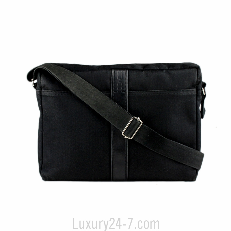 Hermes Black Canvas and Leather Acapulco Messenger Bag Hermes