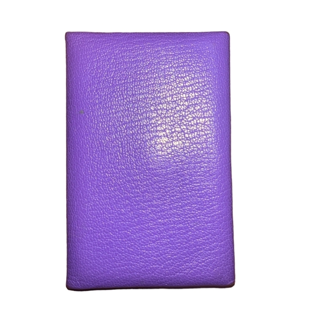 Hermes Purple Evercolor Calvi card holder 