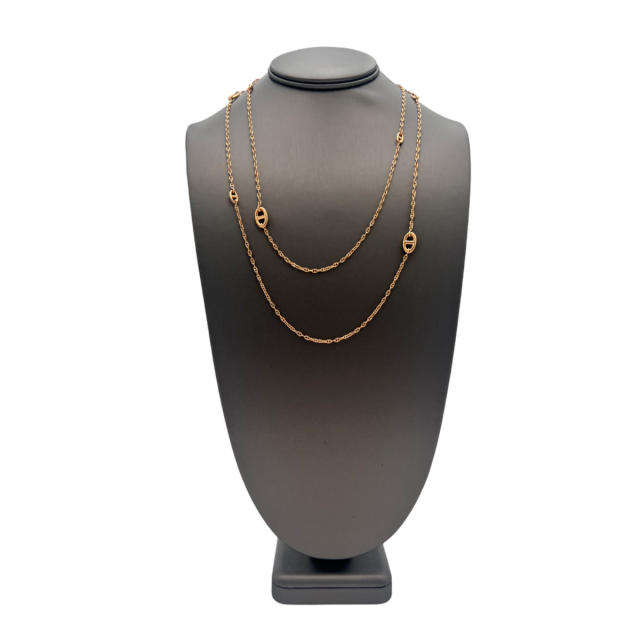 Hermes Hermes 18k Rose Gold Farandole 120cm Necklace