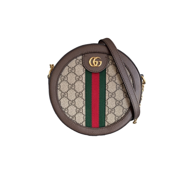 Gucci GG Supreme Mini Ophidia Round Crossbody Bag