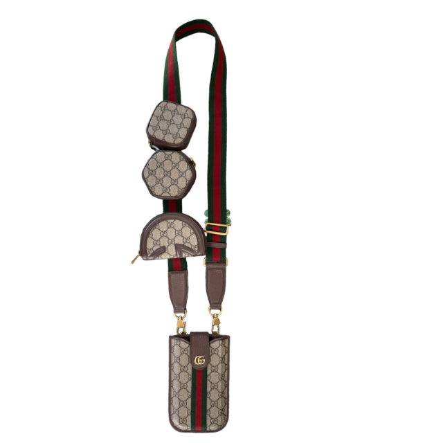 Gucci Beige GG Supreme Web Utility Belt Mini Bags
