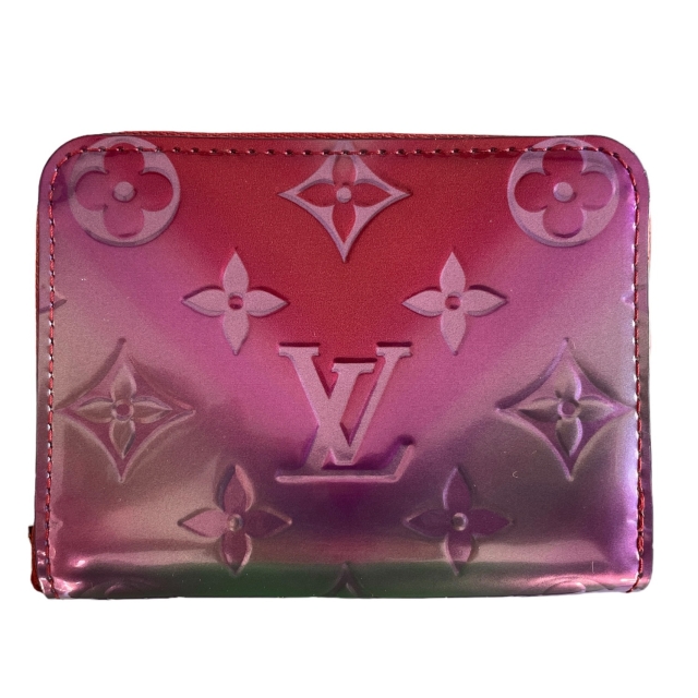 Louis Vuitton Pink/Red Metallic Monogram Vernis Degrade Compact Zippy Wallet