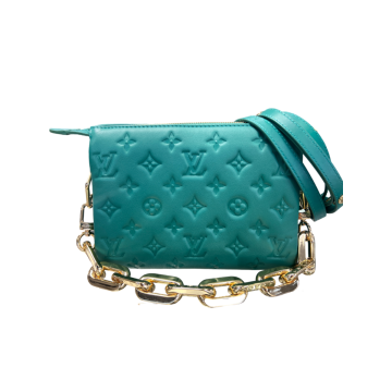 Louis Vuitton Emerald Lambskin Leather Coussin BB Bag