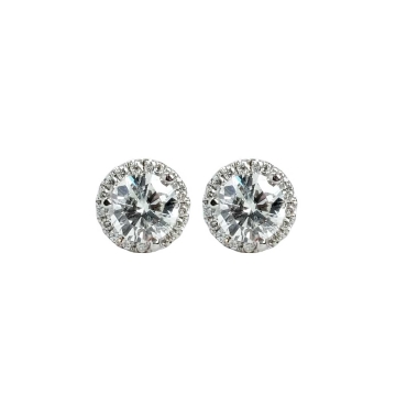 1.50ctw Halo Diamond 18K Earring 